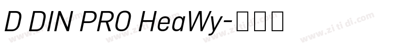 D DIN PRO HeaWy字体转换